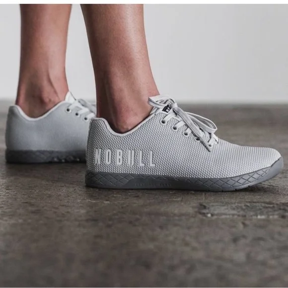 NOBULL Men Diamond Knit Mesh Trainer Light Gray Atheltic Shoe Sneaker Size 10.5 NOBULL Diamond Knit Runner Unisex Shoes Sneakers Size M 10 W  main image 4